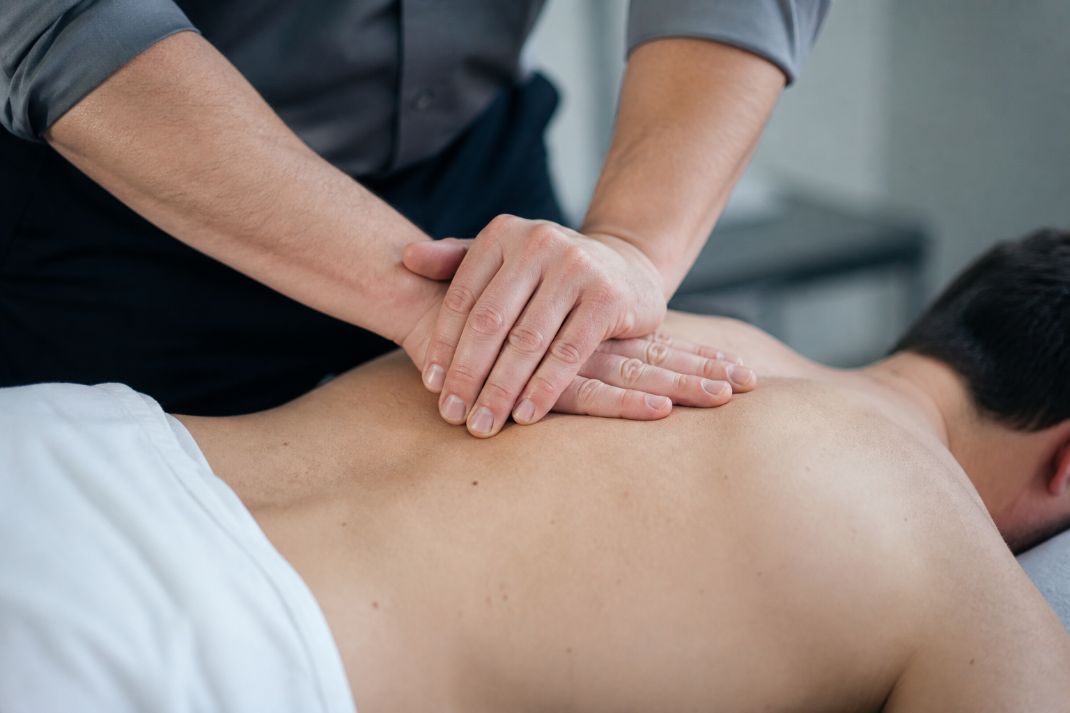 Hands-on spinal adjustment at Auburn Chiropractic Center